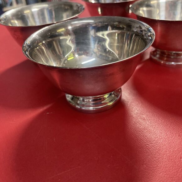 4 REED & BARTON Paul Revere Design Miniature 3.5" Bowl Trinket Dish Dipping VTG - Picture 2 of 4